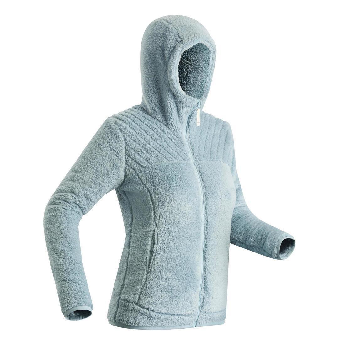 Women Warm Fleece Hiking Jacket - Sh100 Ultra-Warm, White, , large image number 2