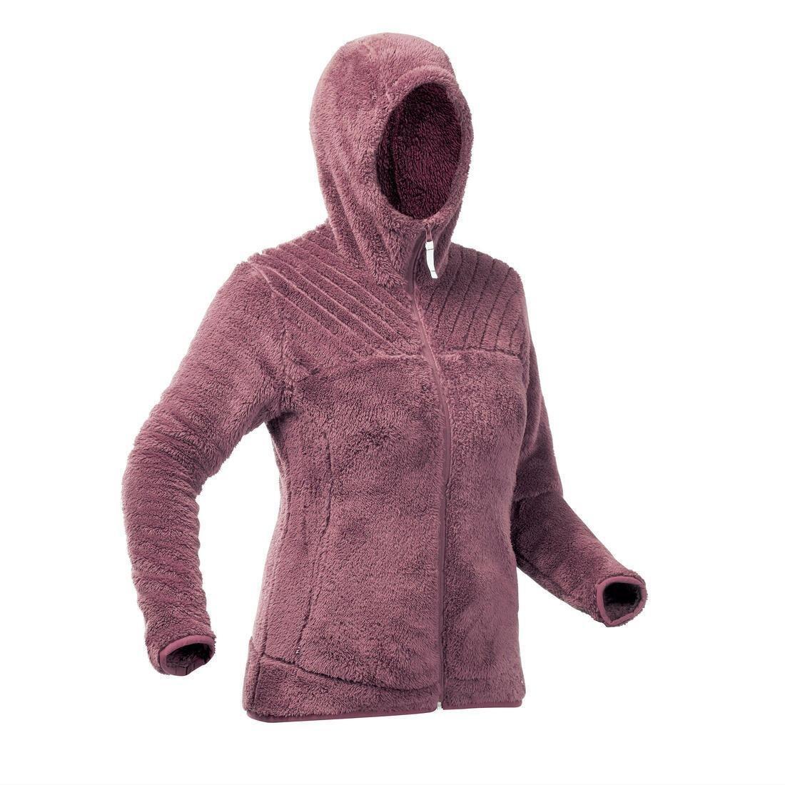 Women Warm Fleece Hiking Jacket - Sh100 Ultra-Warm, White, , large image number 3