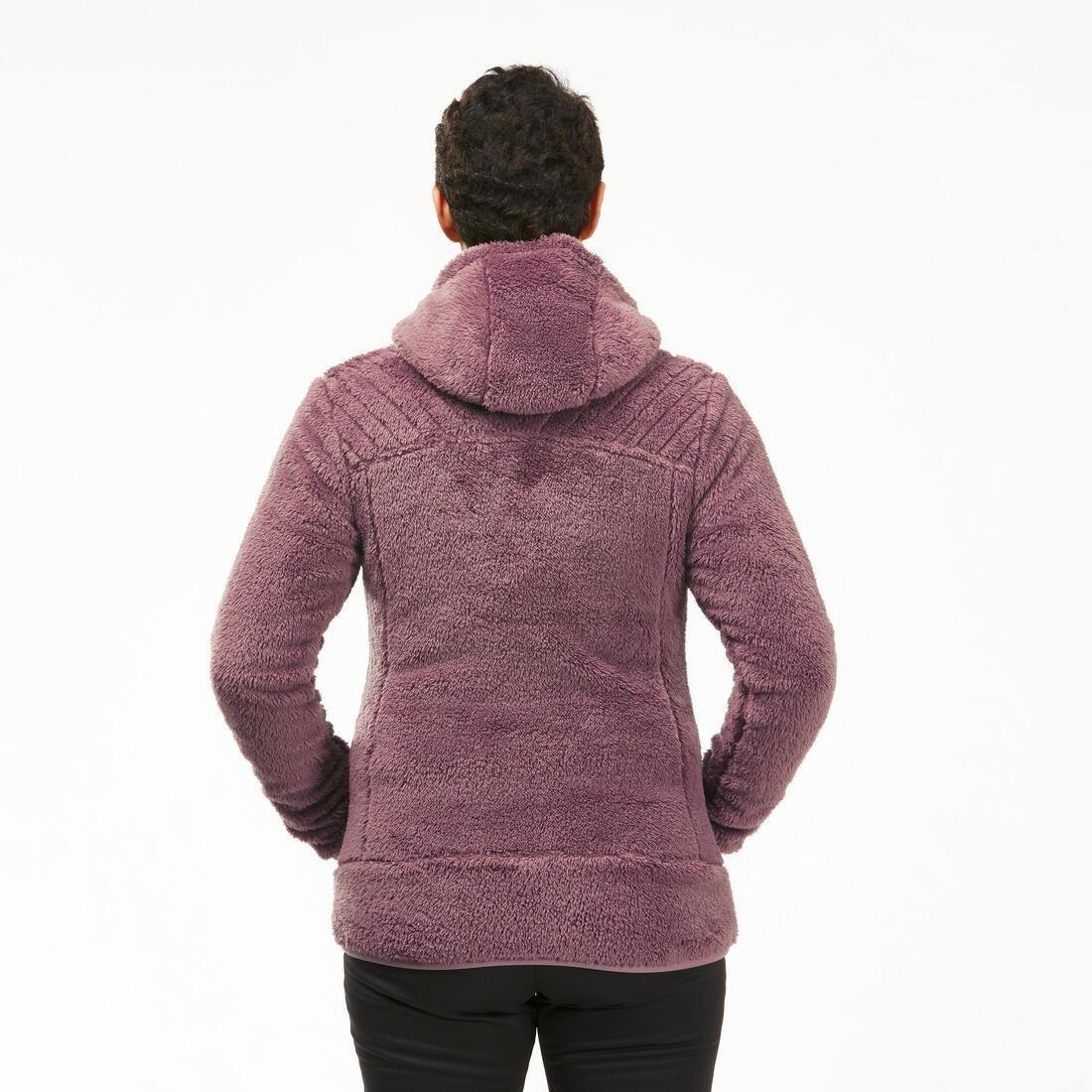 Women Warm Fleece Hiking Jacket - Sh100 Ultra-Warm, White, , large image number 6