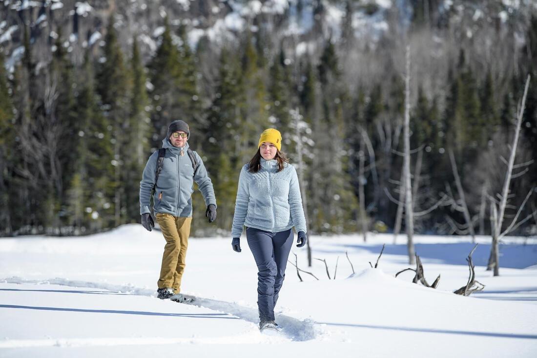 Women Warm Fleece Hiking Jacket - Sh100 Ultra-Warm, White, , large image number 14