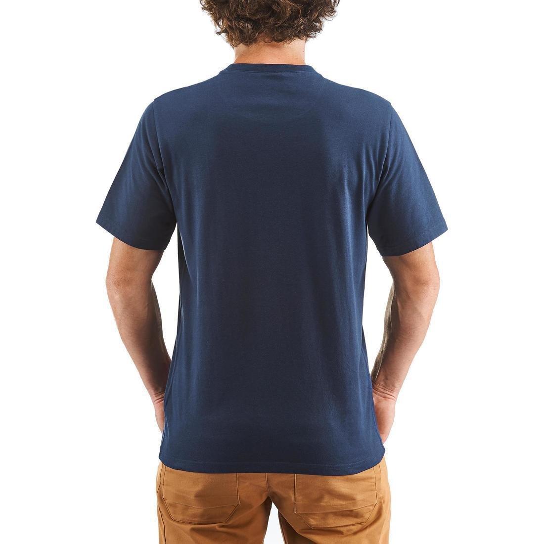 QUECHUA - Techtil 100 Short-Sleeved Hiking T-Shirt, Navy Blue