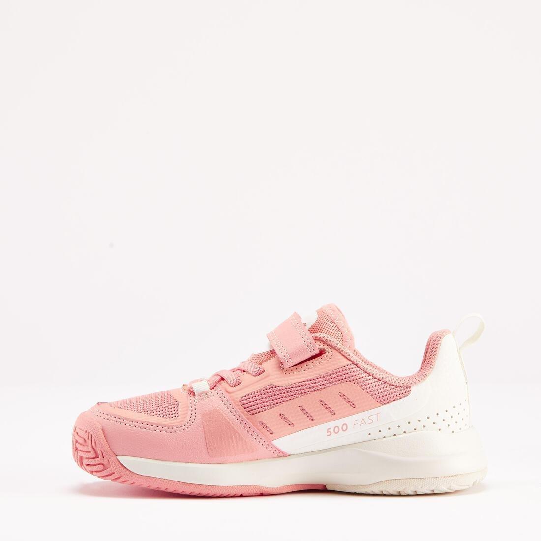 Kids Tennis Shoes With Rip-Tab - Ts500 Fast, Pink, , large image number 4