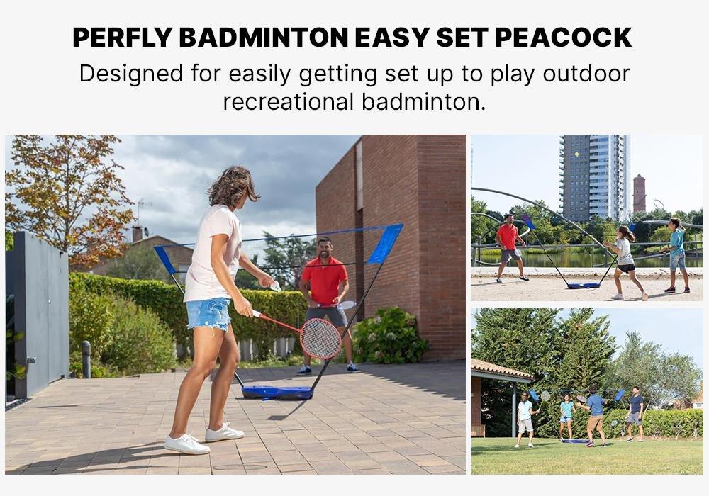 Badminton Easy Set Electric, Bright Indigo, No Color, medium