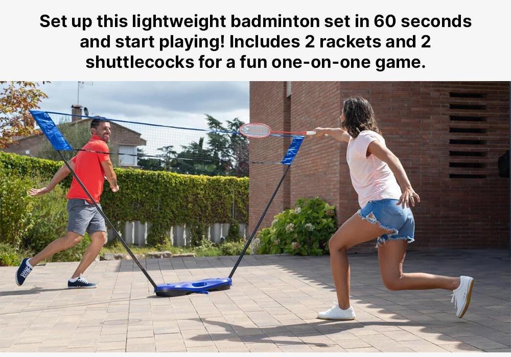 Badminton Easy Set Electric, Bright Indigo, No Color, medium