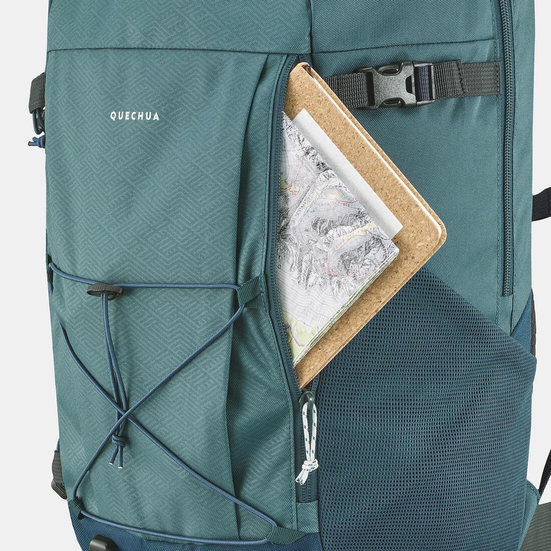 QUECHUA - Country walking rucksack - NH100, Dark Ivy Green