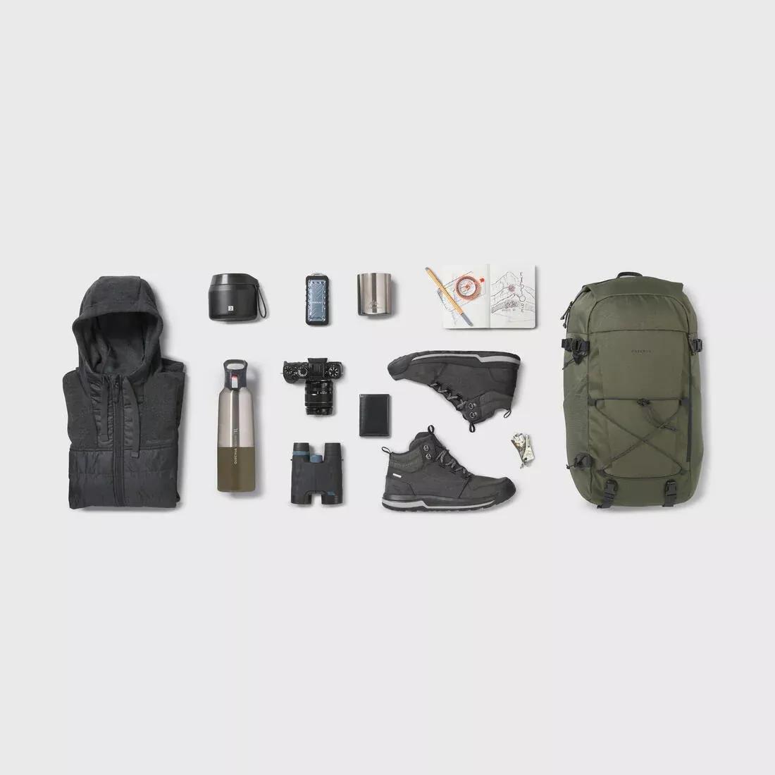 Country walking rucksack - NH100, Dark Ivy Green, No Color, large image number 7