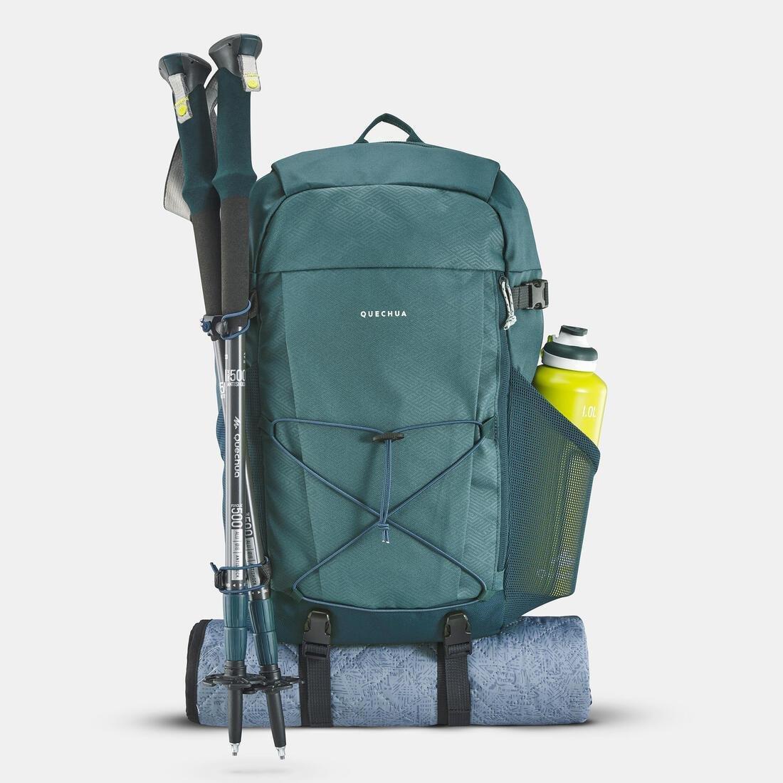 QUECHUA - Country walking rucksack - NH100, Dark Ivy Green