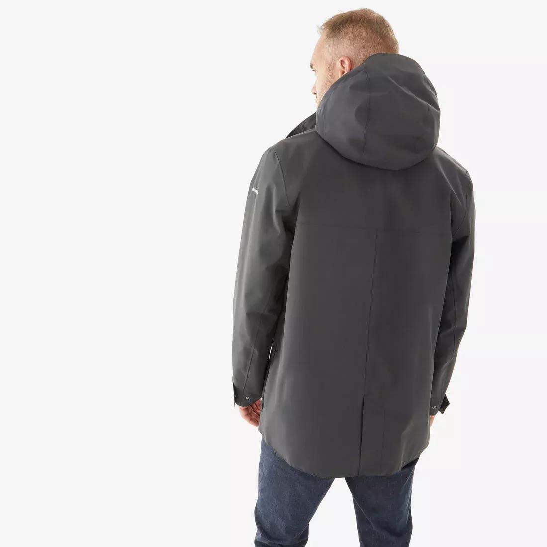 Men Hiking Waterproof Jacket - NH550 WP, Grey, No Color, large image number 4