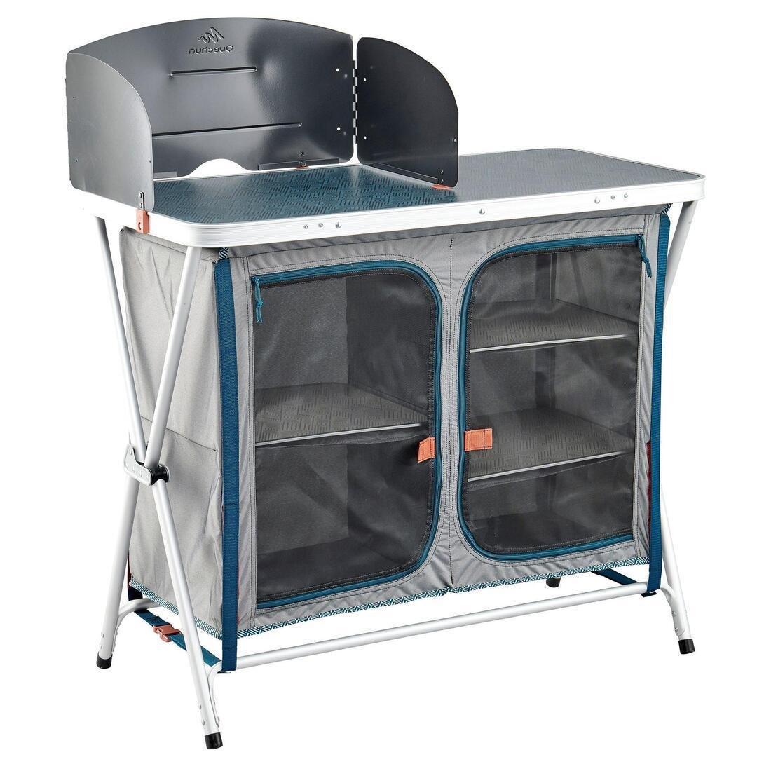 Folding Camping Kitchen Unit, Grey, , large image number 0