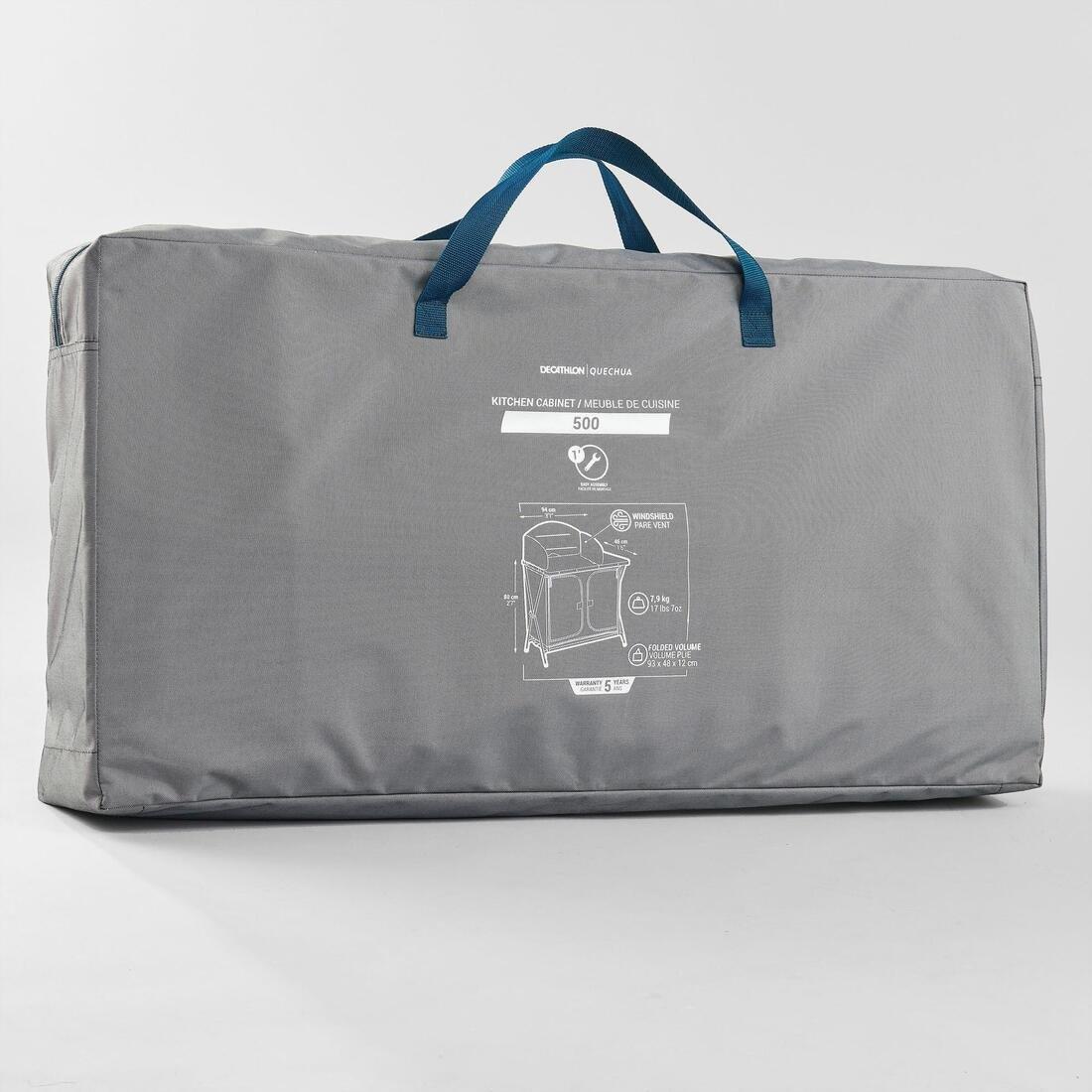 Folding Camping Kitchen Unit, Grey, , large image number 2