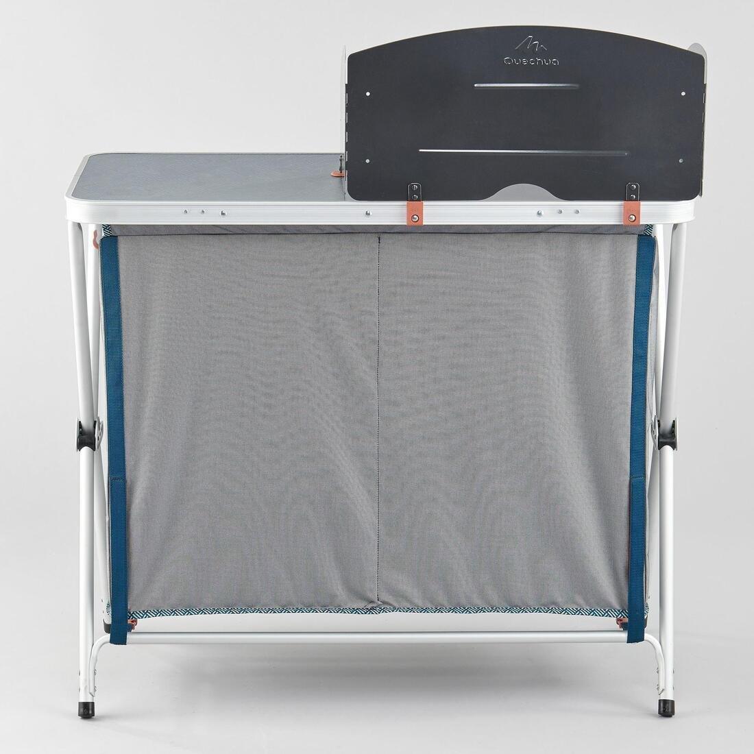 Folding Camping Kitchen Unit, Grey, , large image number 4