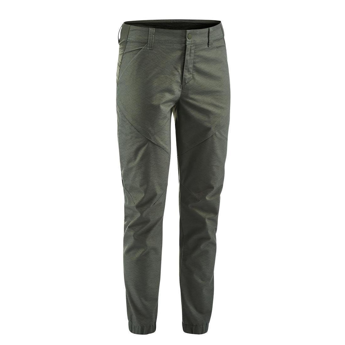 QUECHUA Men's Country Walking Trousers - Nh500 Slim, Black Olive