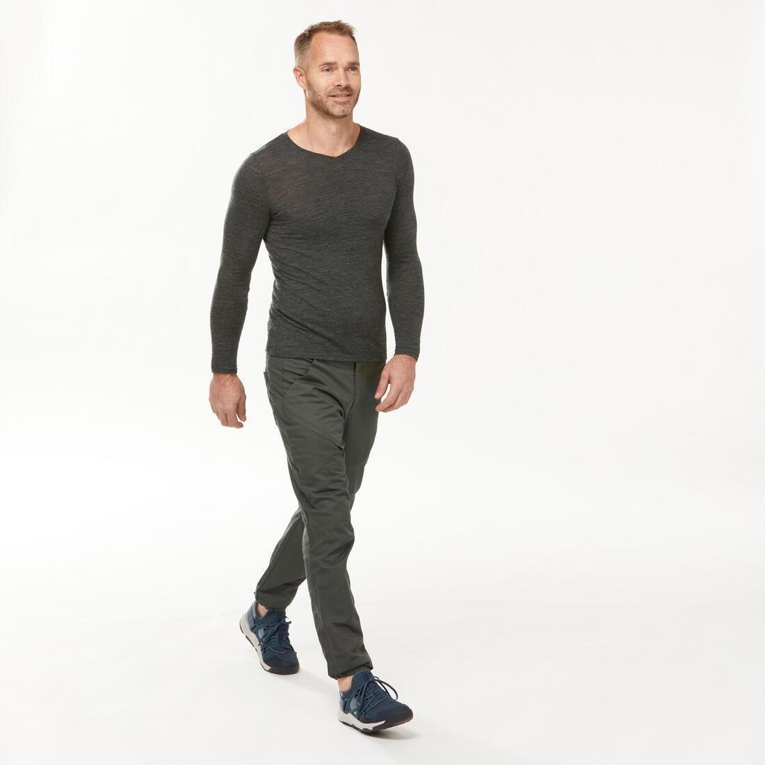 Men's Country Walking Trousers - Nh500 Slim, Black Olive, , large image number 11