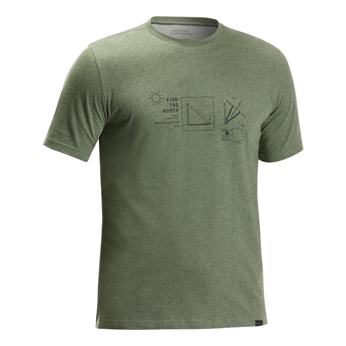 Techtil100 Short-Sleeved Hiking T-Shirt Mottled, Light Grey, , large image number 1