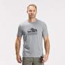QUECHUA - Techtil100 Short-Sleeved Hiking T-Shirt Mottled, Light Grey