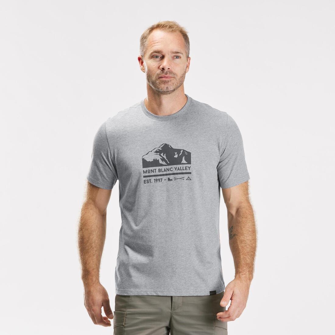 Men Hiking T-Shirt - Nh500, Grey, , large image number 9
