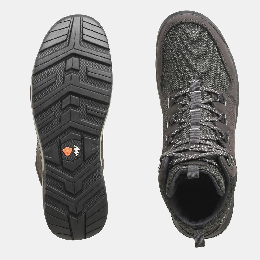 Men's waterproof off-road hiking shoes NH500 Mid WP, Carbon Grey, , large image number 3