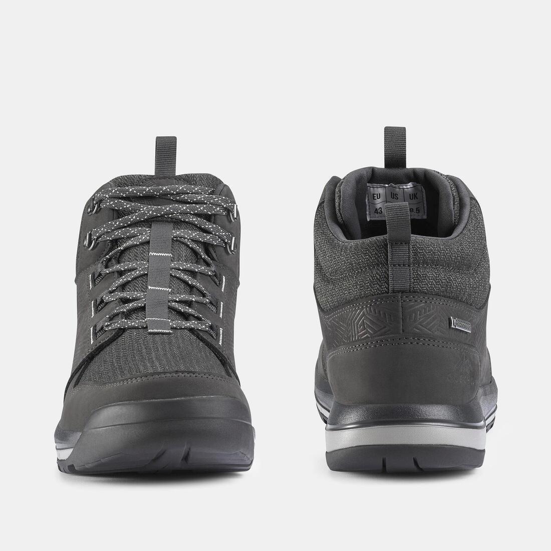Men's waterproof off-road hiking shoes NH500 Mid WP, Carbon Grey, , large image number 5