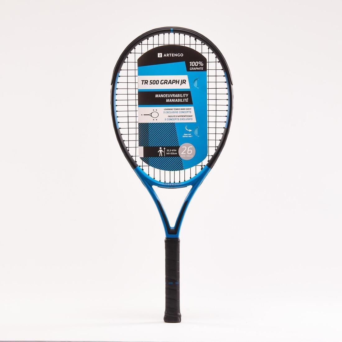 ARTENGO - Kids' 26 Tennis Racket TR500 Graph - Blue