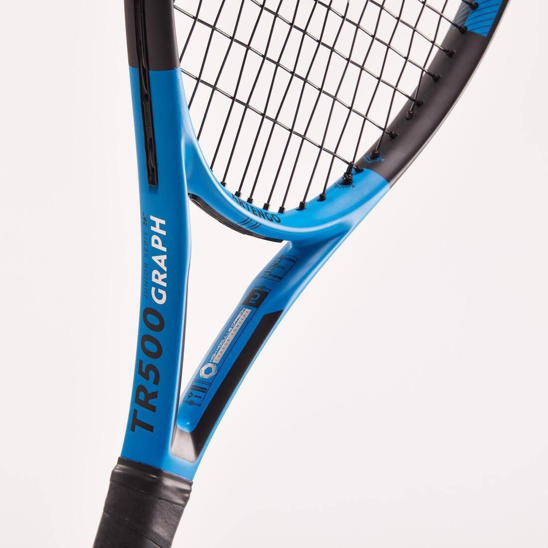 DEFAULT Kids' 26 Tennis Racket TR500 Graph - Blue, No Color, large image number 3