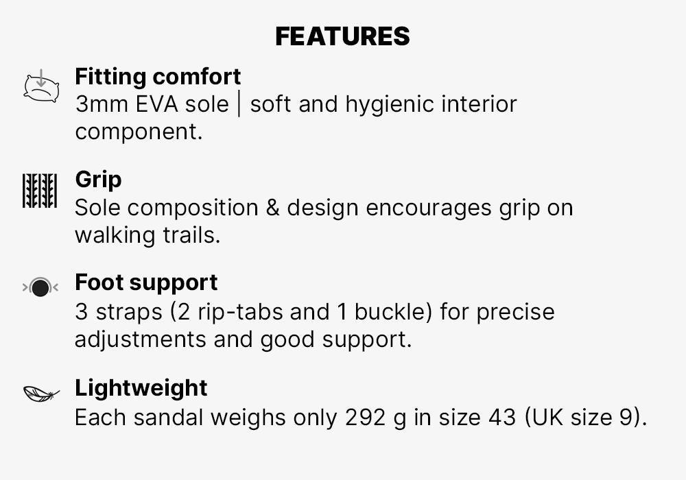 CORIANDER BROWN Men's Leather Hiking Sandals NH500, No Color, medium