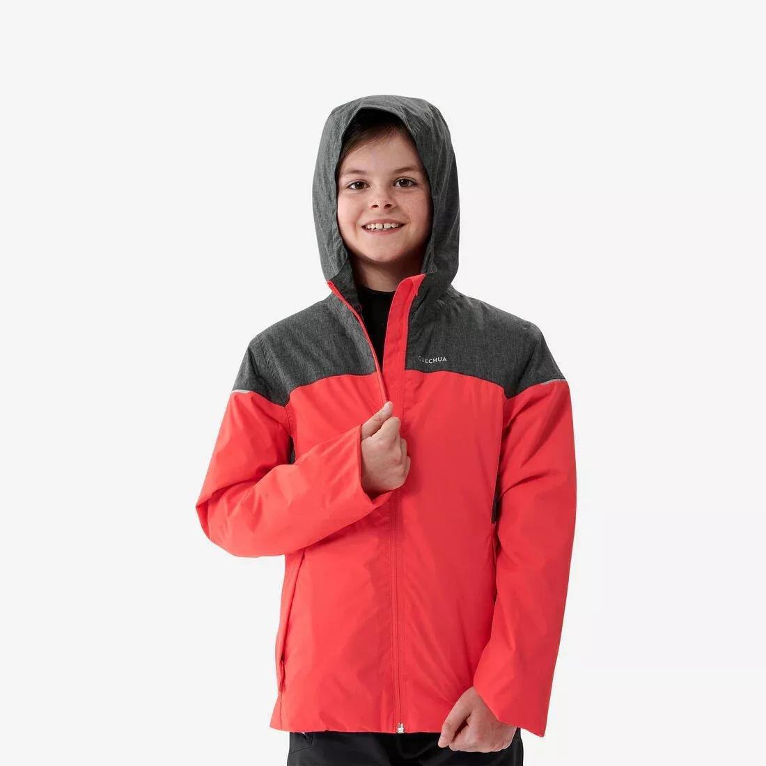 QUECHUA - Kids Unisex Waterproof Hiking Jacket - Sh100 X-Warm 0C, Pink