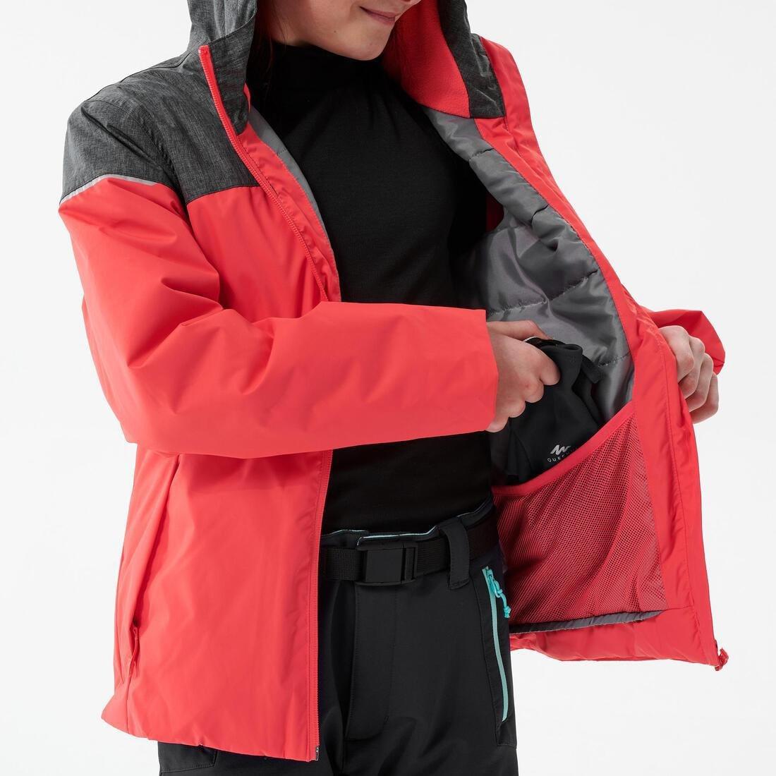 Kids Waterproof Winter Hiking Jacket Sh100 X-Warm 0C, Pink, No Color, large image number 5