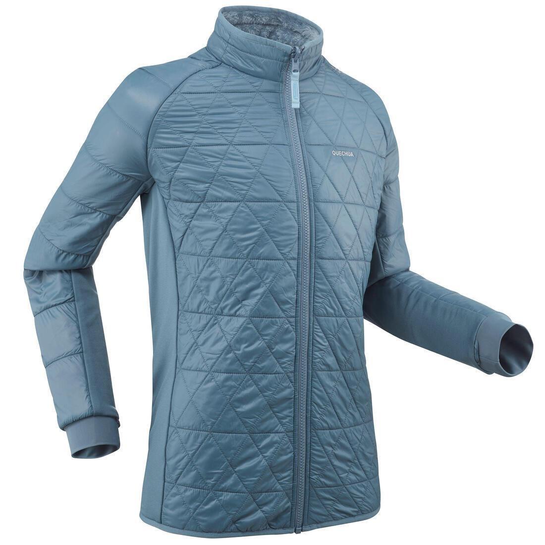 CLOUDY BLUE KIDS' WARM AND WATERPROOF 3-in-1 HIKING JACKET - SH500  MTN -10?�C - 7-15 YEARS, , large image number 1