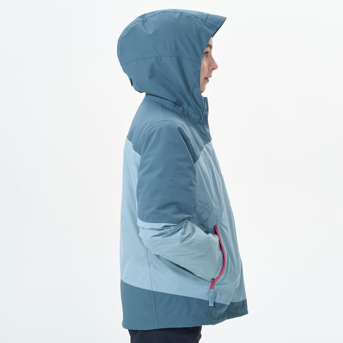 CLOUDY BLUE KIDS' WARM AND WATERPROOF 3-in-1 HIKING JACKET - SH500  MTN -10?�C - 7-15 YEARS, , large image number 3