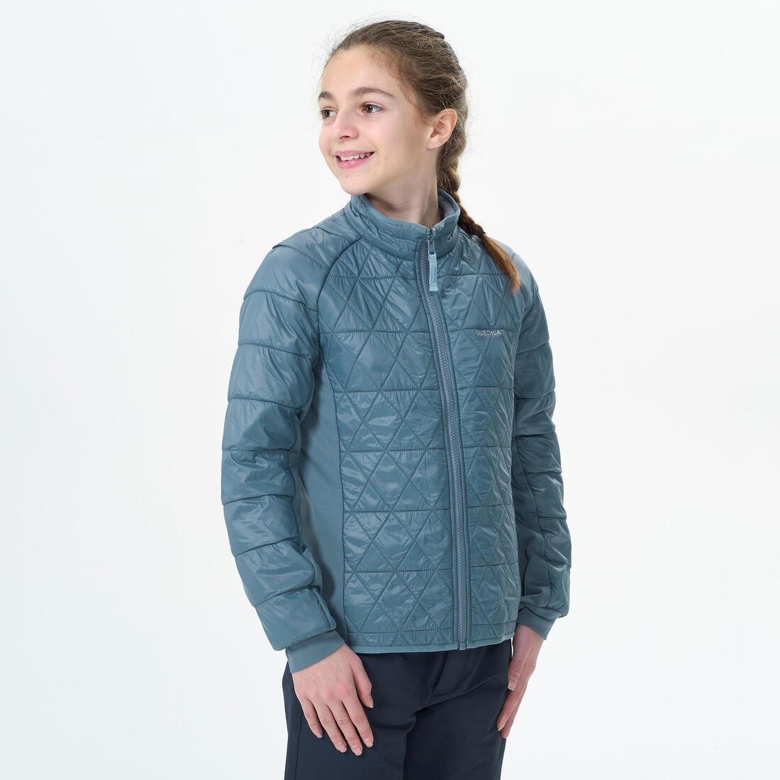 CLOUDY BLUE KIDS' WARM AND WATERPROOF 3-in-1 HIKING JACKET - SH500  MTN -10?�C - 7-15 YEARS, , large image number 4