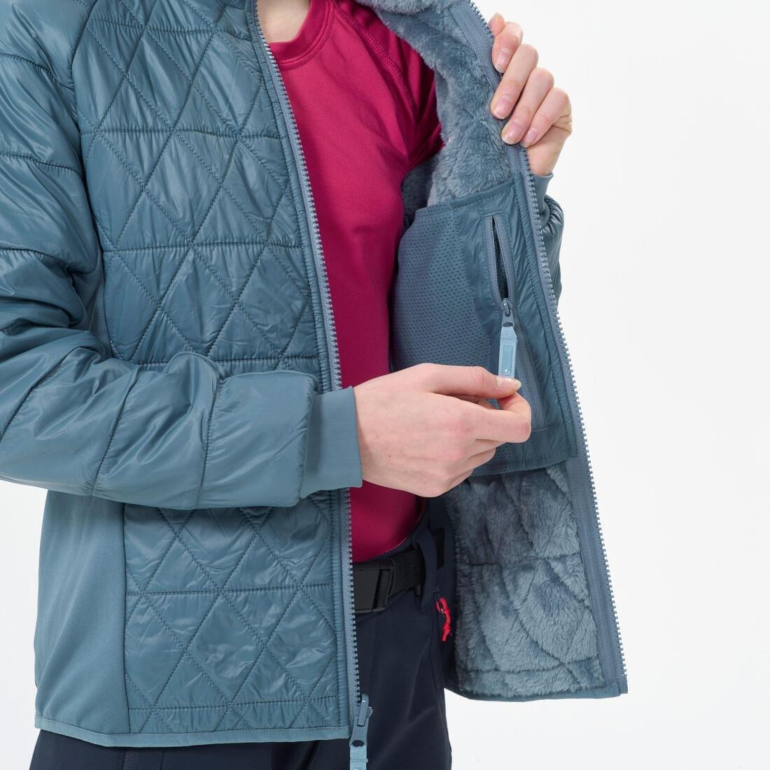 CLOUDY BLUE KIDS' WARM AND WATERPROOF 3-in-1 HIKING JACKET - SH500  MTN -10?�C - 7-15 YEARS, , large image number 9