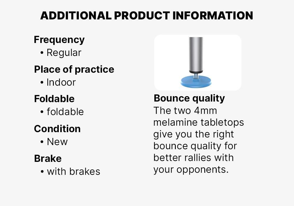 Outdoor Table Tennis Table PPT 500.2 - Blue, No Color, medium