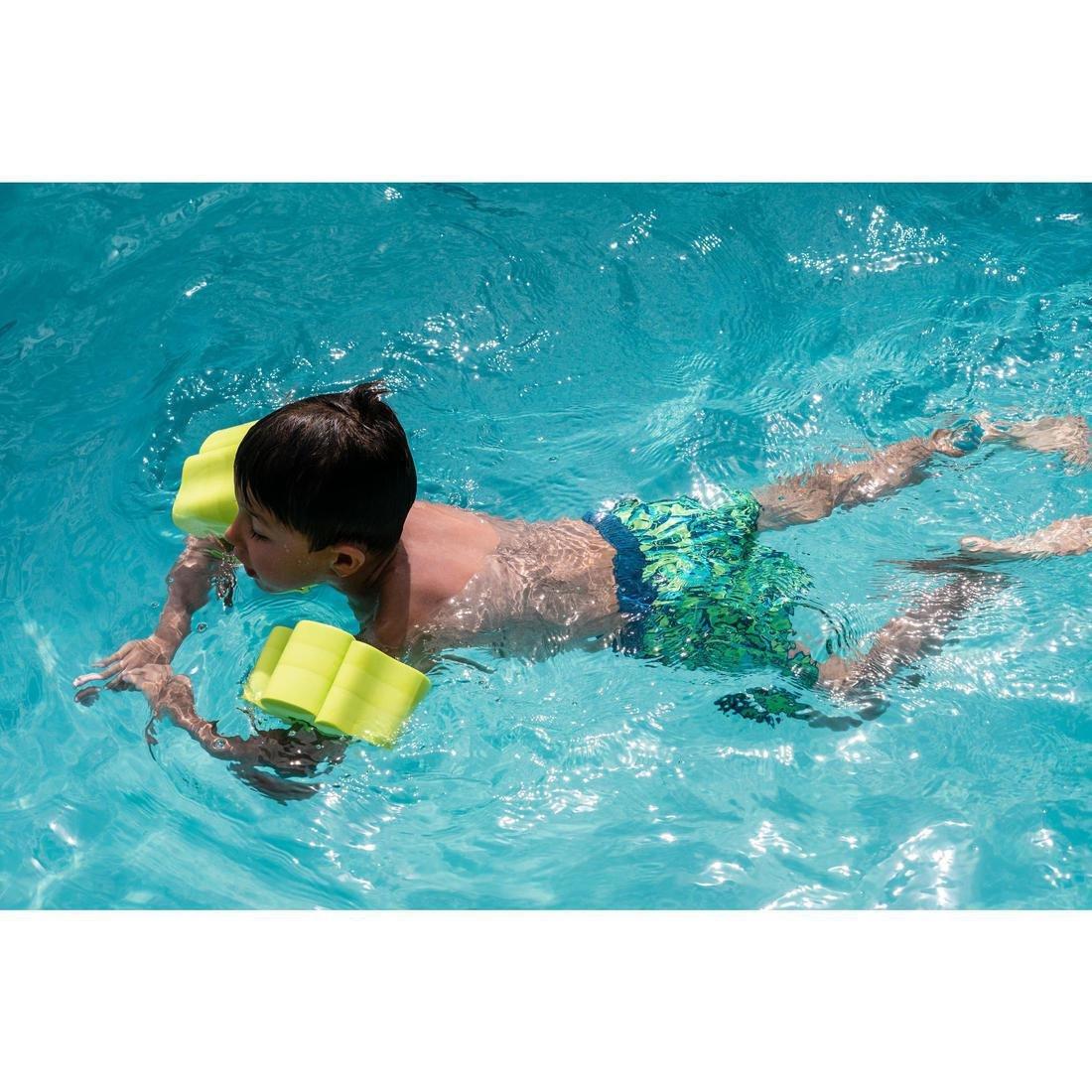 NABAIJI - Swimming Foam Armbands With Elasticated Strap For Kids, Green