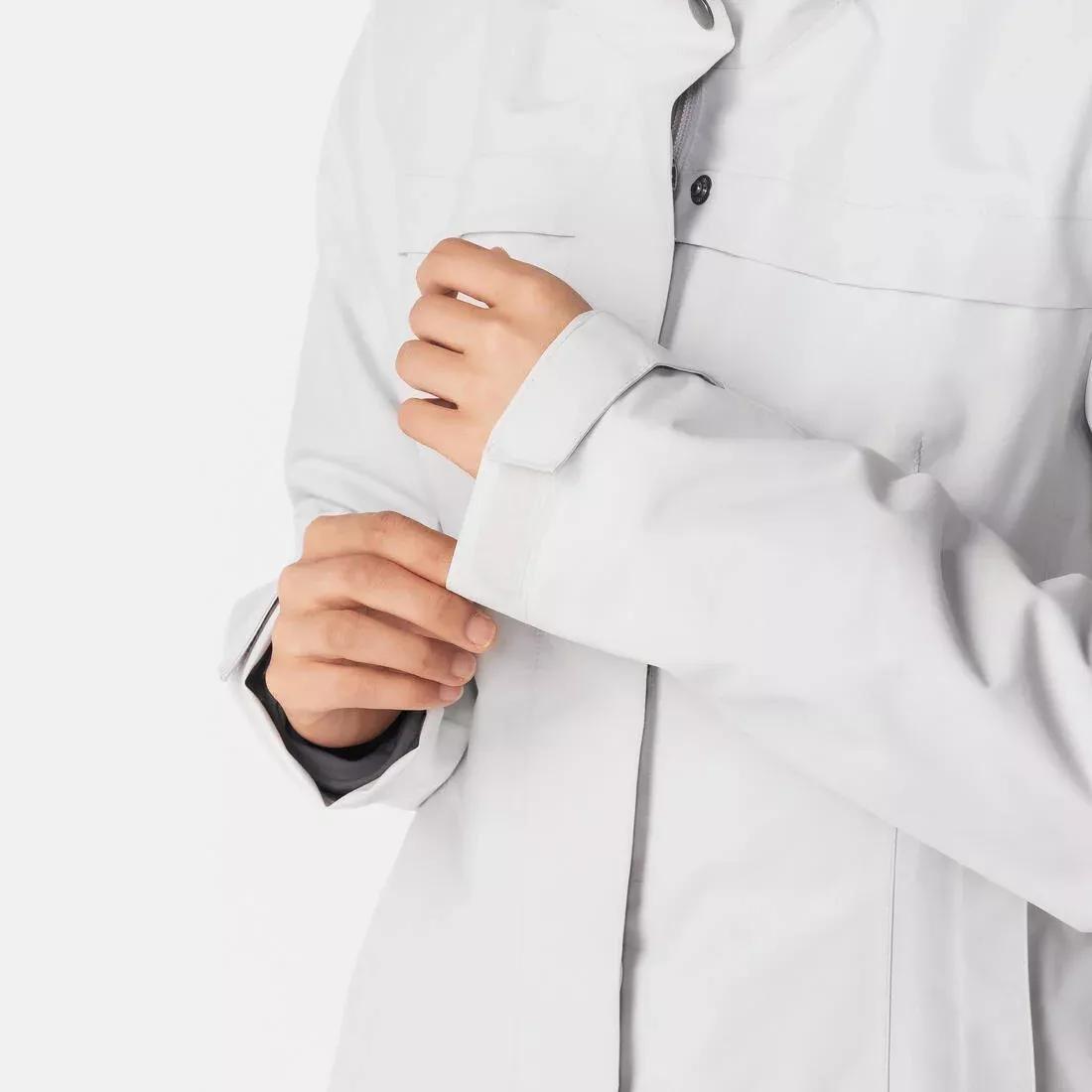 Women Waterproof 3In1 Travel Trekking Jacket - Travel 100, Grey, No Color, large image number 5