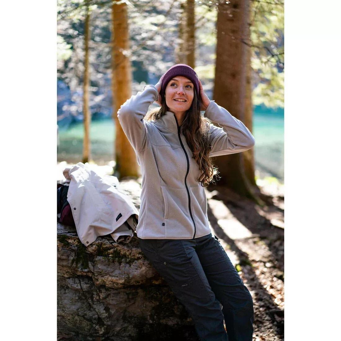 Women Waterproof 3In1 Travel Trekking Jacket - Travel 100, Grey, No Color, large image number 8