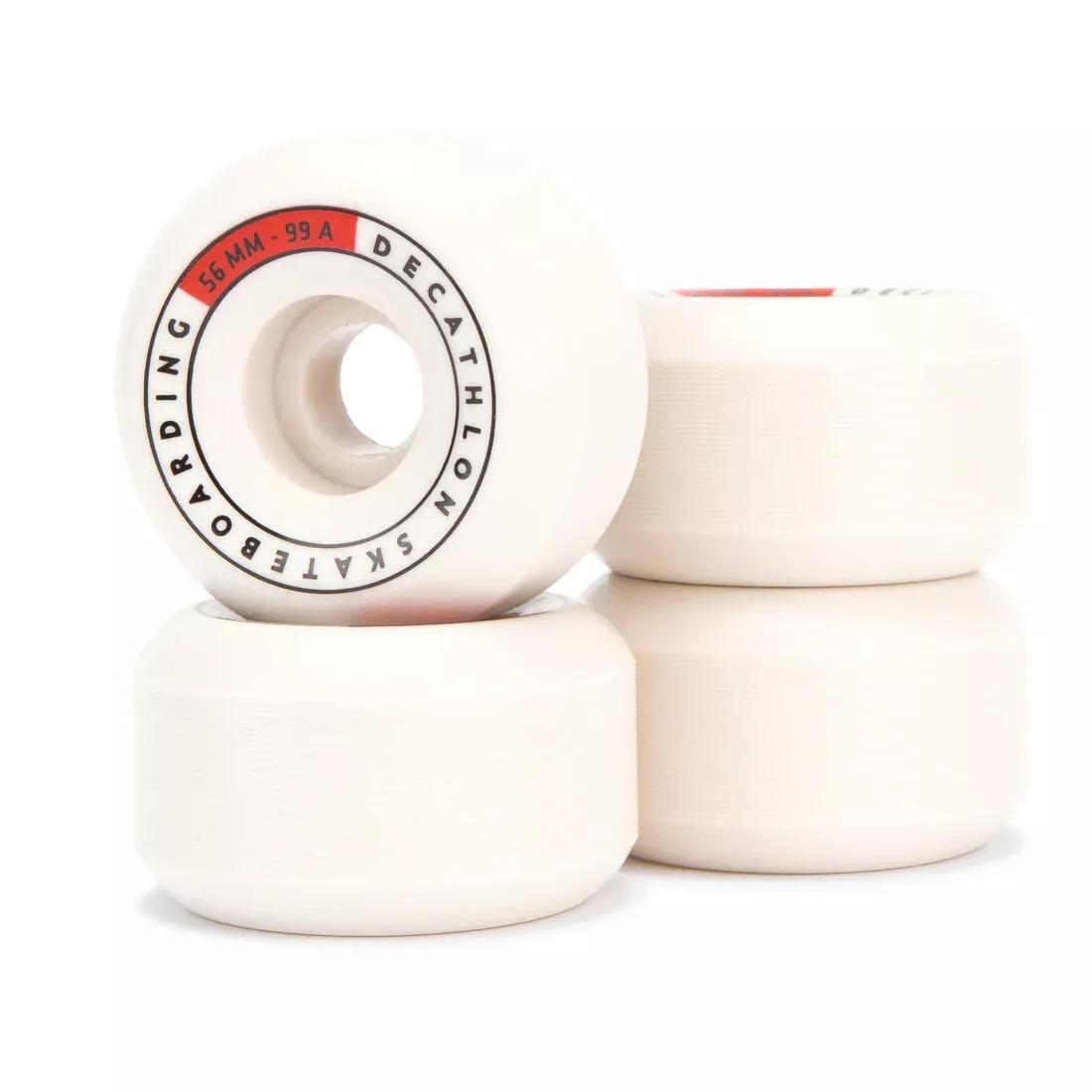 99A Conical Skateboard Wheels - 4-Pack, Ivory / Grey, 5401_000, large image number 1