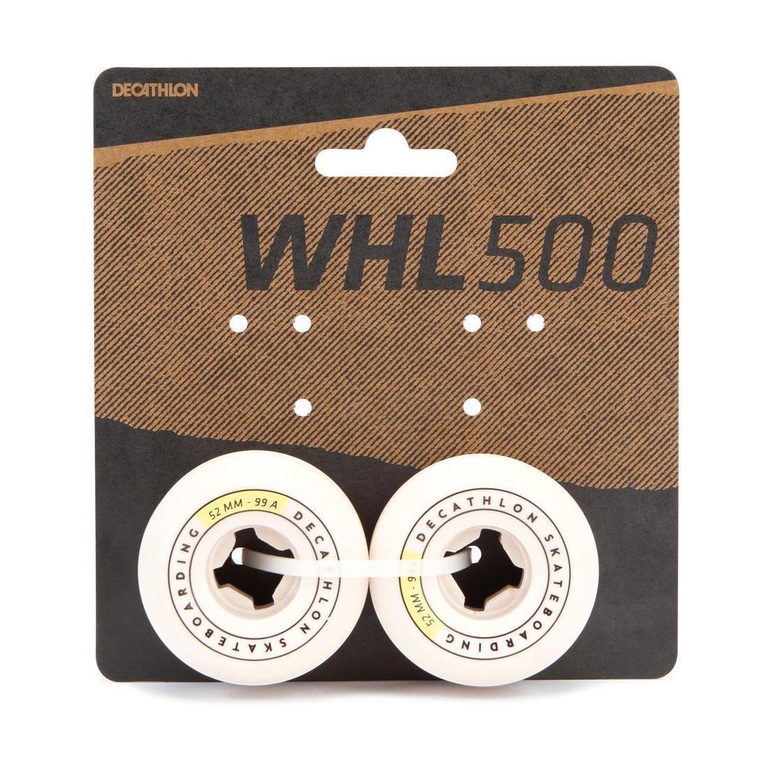 OXELO - 99A Conical Skateboard Wheels 4-Pack, Ivory/ Grey