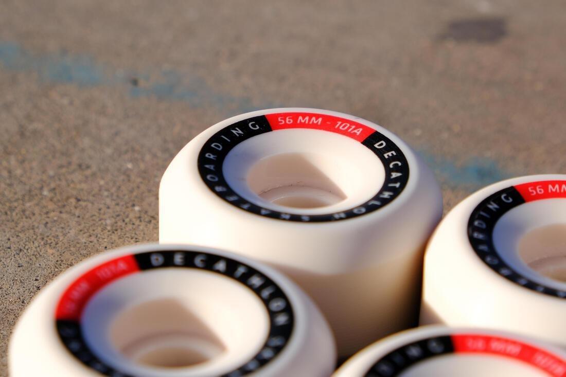 99A Conical Skateboard Wheels - 4-Pack, Ivory / Grey, 5401_000, large image number 8