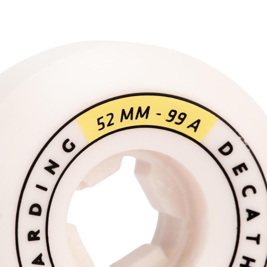 99A Conical Skateboard Wheels 4-Pack, Ivory/ Grey, No Color, large image number 5