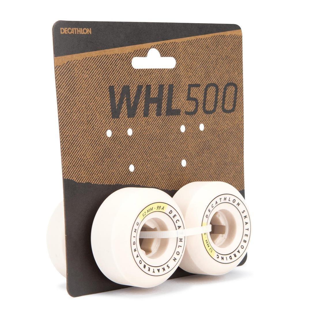 OXELO - 99A Conical Skateboard Wheels 4-Pack, Ivory/ Grey