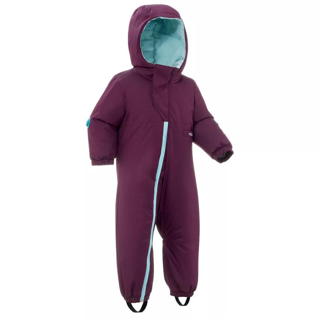 Warm Baby Ski Suit - 500 Warm, Purple, No Color, medium