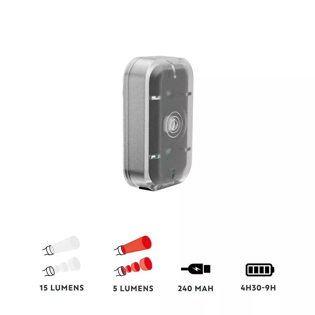 Front/Rear Led Bike Light Set St 500 USB - Black, No Color, large image number 14