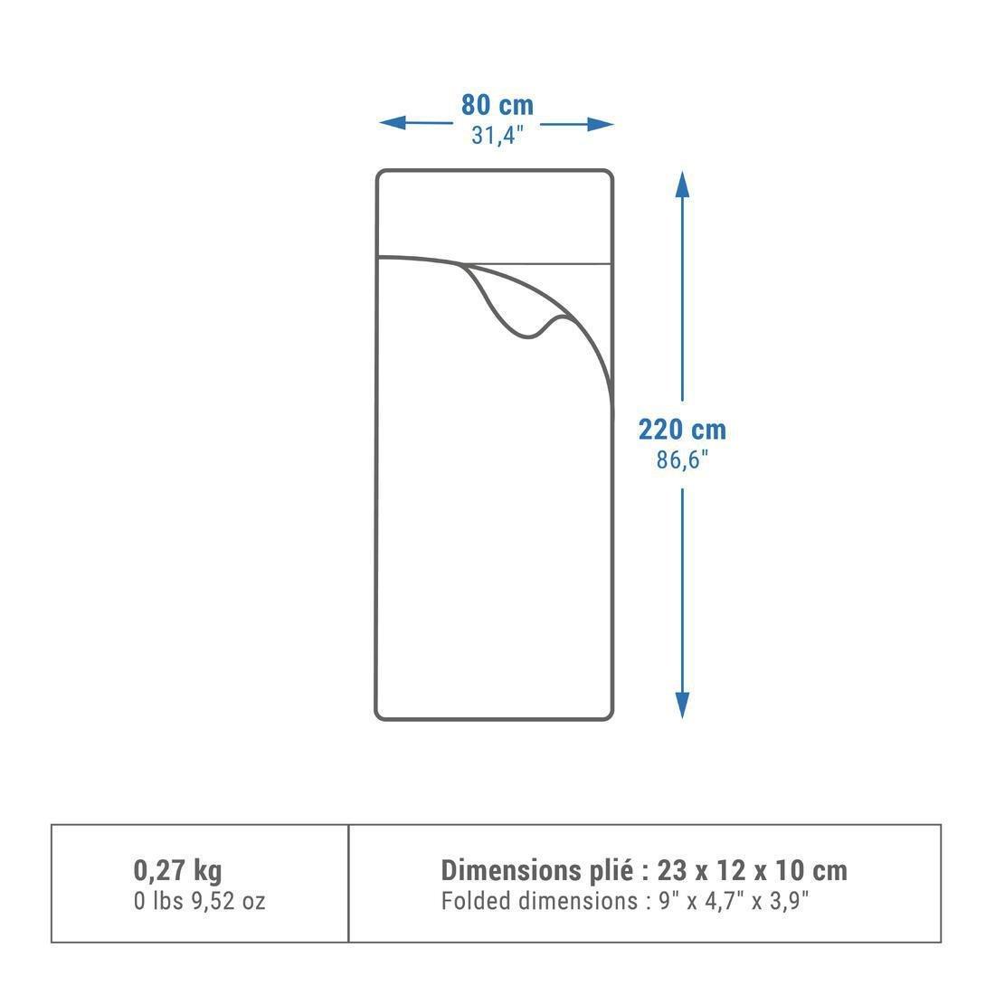 Basic Polyester Bag Liner For Sleeping Bag, Grey, No Color, medium