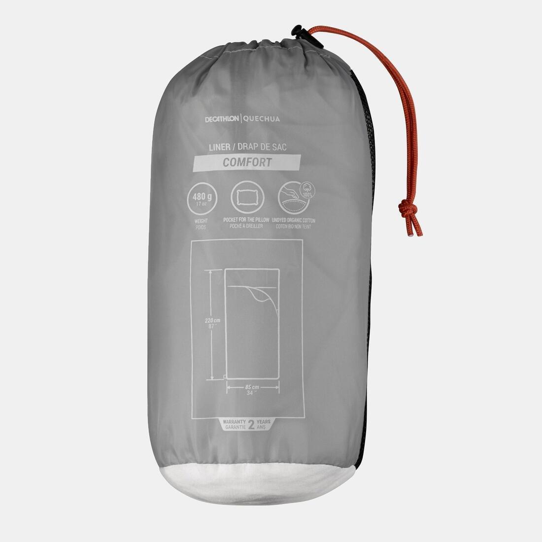 Comfort Cotton Bag Liner For Sleeping Bag, Brown, No Color, large image number 2