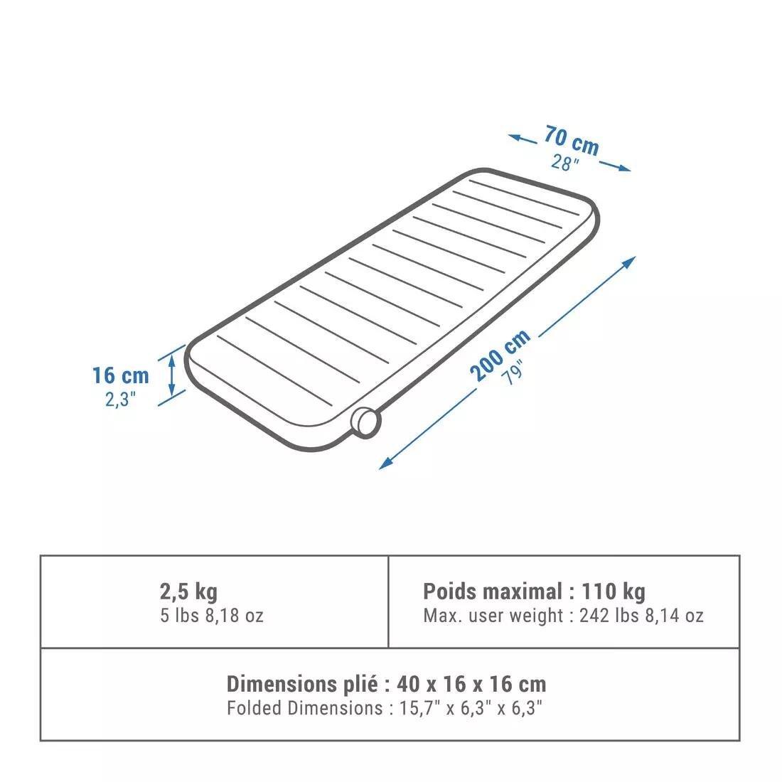 Comfort Mattress Airsecond 70, No Color, large image number 1