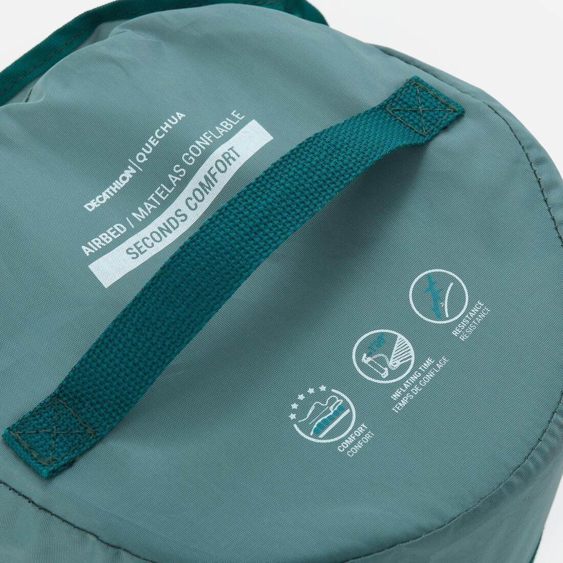 Inflatable Camping Mattress - Air Seconds Comfort 140 Cm - 2 Person, Green, No Color, large image number 4
