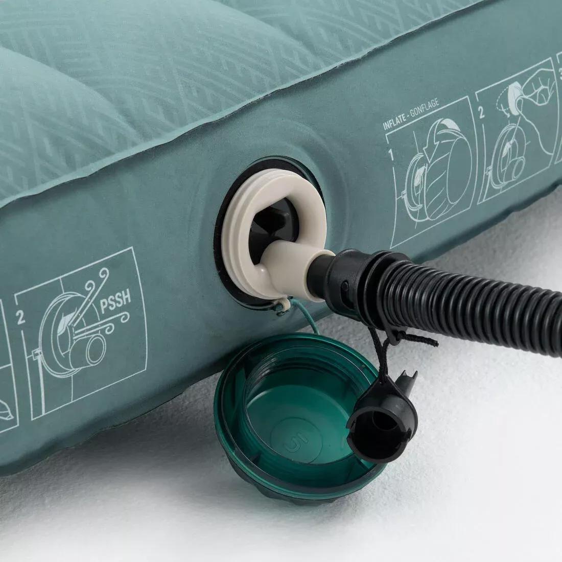 Inflatable Camping Mattress - Air Seconds Comfort 140 Cm - 2 Person, Green, No Color, medium