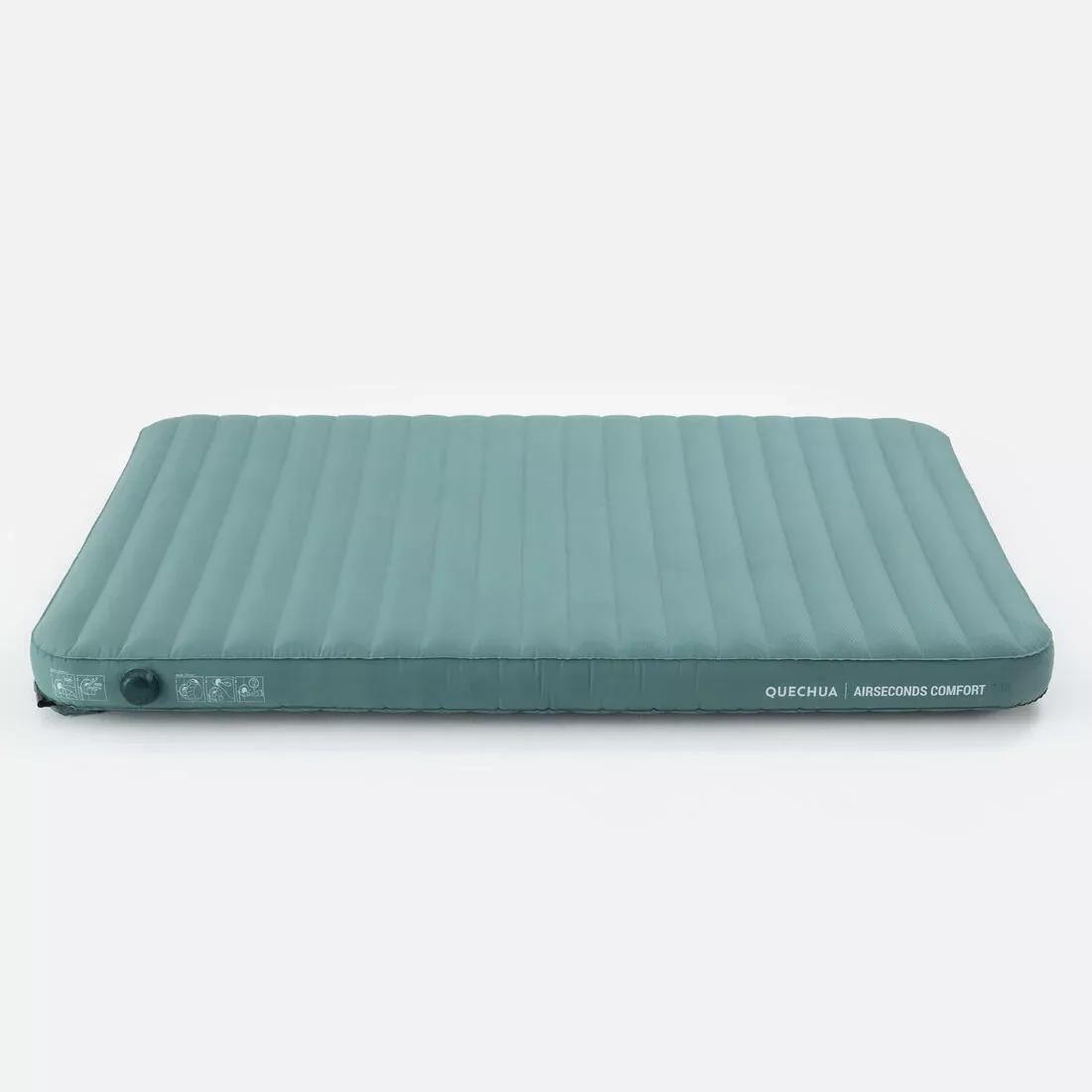 Inflatable Camping Mattress - Air Seconds Comfort 140 Cm - 2 Person, Green, No Color, large image number 6