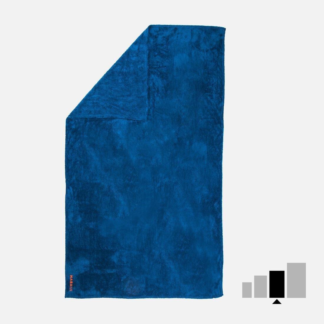 Ultra-Soft Microfibre Towel, Blue, No Color, large image number 1