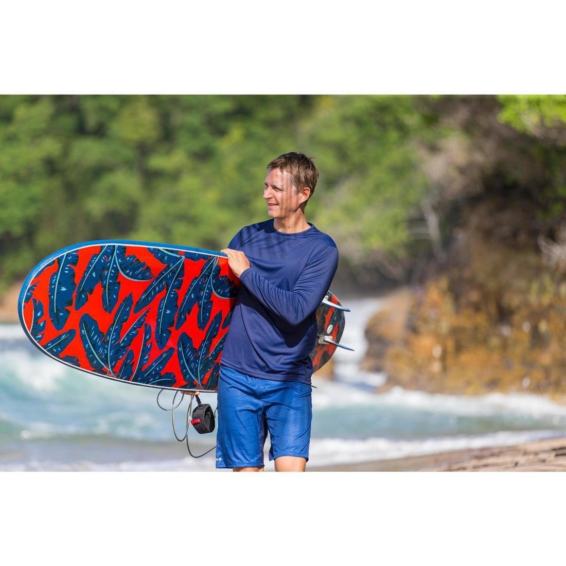 Men's Surfing long-sleeve Anti-UV Water T-Shirt, Galaxy Blue, No Color, large image number 5